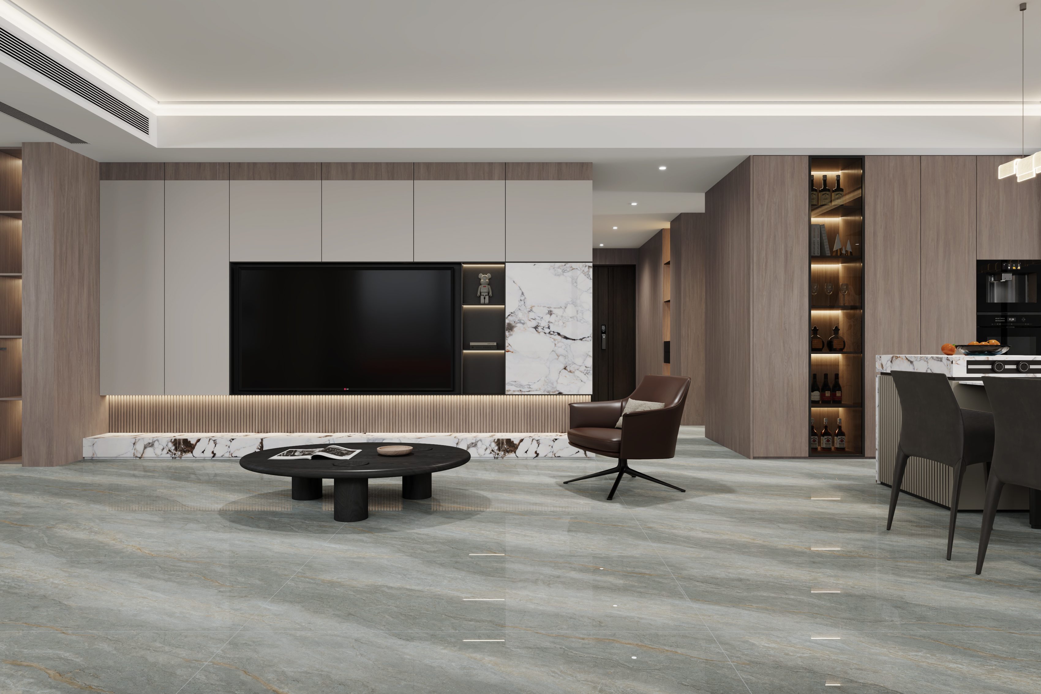 藍(lán)灰鎏金 QCJ715LW216A 效果圖